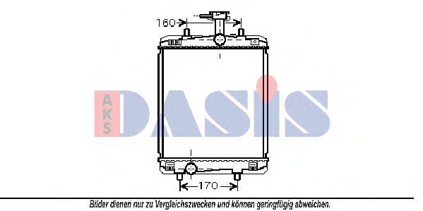 AKS DASIS 160093N Радіатор, охолодження двигуна