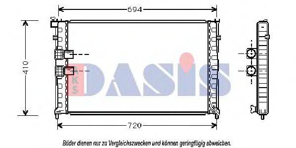 AKS DASIS 160480N Радіатор, охолодження двигуна