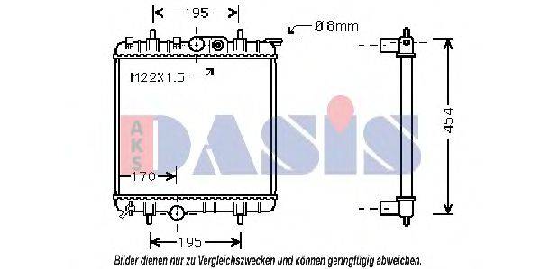 AKS DASIS 161450N Радіатор, охолодження двигуна