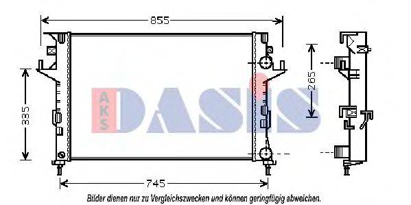 AKS DASIS 180036N Радіатор, охолодження двигуна