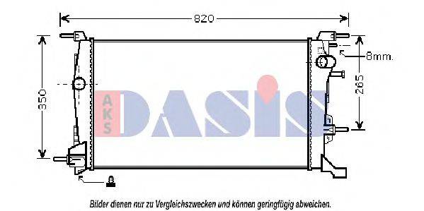 AKS DASIS 180066N Радіатор, охолодження двигуна