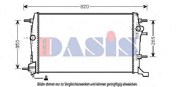 AKS DASIS 180067N Радіатор, охолодження двигуна