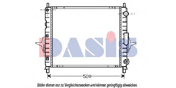 AKS DASIS 181050N Радіатор, охолодження двигуна