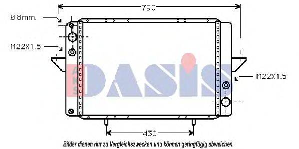 AKS DASIS 181240N Радіатор, охолодження двигуна