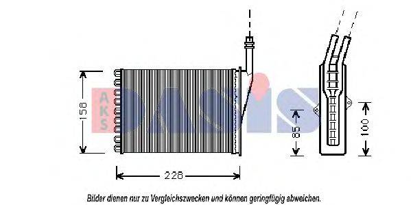 AKS DASIS 189250N Теплообмінник, опалення салону