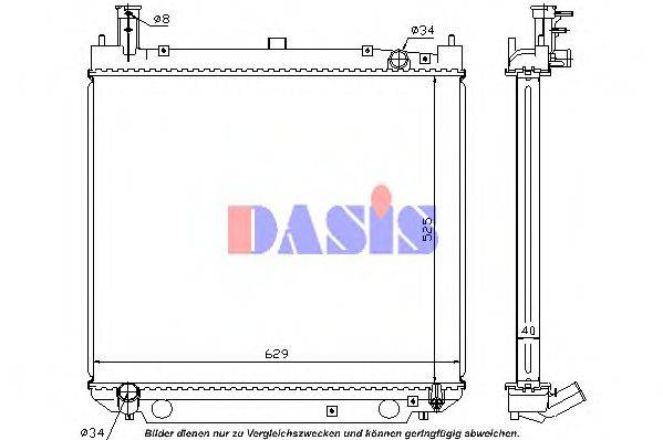 AKS DASIS 210028N Радіатор, охолодження двигуна