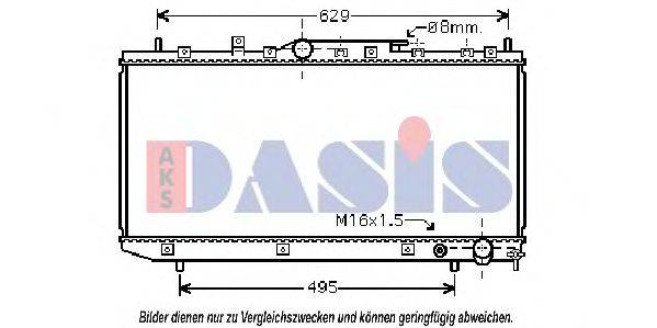 AKS DASIS 210037N Радіатор, охолодження двигуна