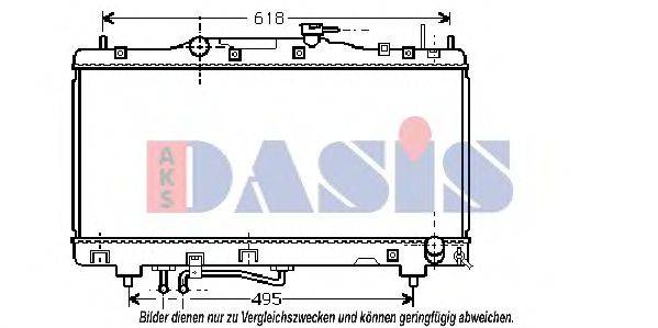 AKS DASIS 210112N Радіатор, охолодження двигуна