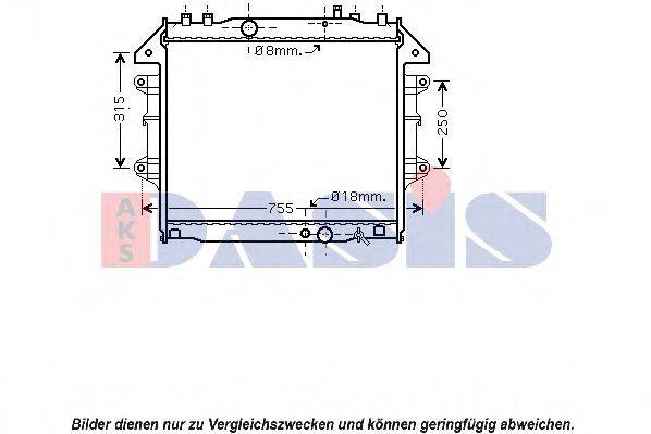 AKS DASIS 210190N Радіатор, охолодження двигуна