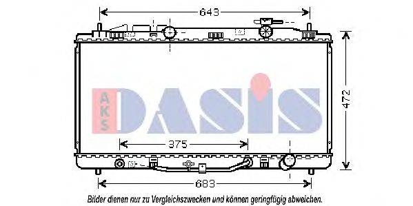 AKS DASIS 210209N Радіатор, охолодження двигуна