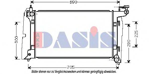 AKS DASIS 212029N Радіатор, охолодження двигуна