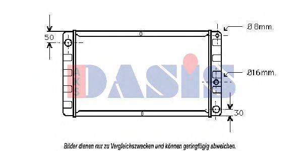 AKS DASIS 220005N Радіатор, охолодження двигуна