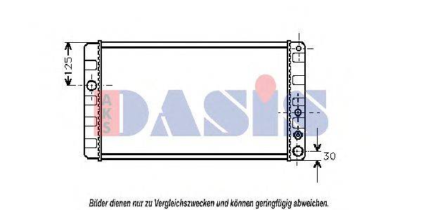 AKS DASIS 220280N Радіатор, охолодження двигуна