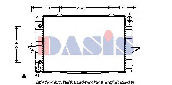 AKS DASIS 220520N Радіатор, охолодження двигуна