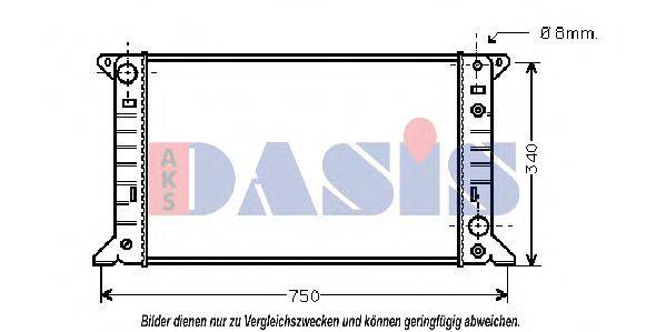 AKS DASIS 250150N Радіатор, охолодження двигуна