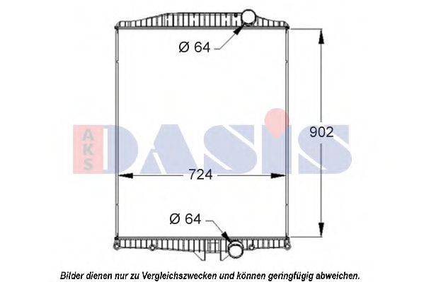 AKS DASIS 280100S Радіатор, охолодження двигуна