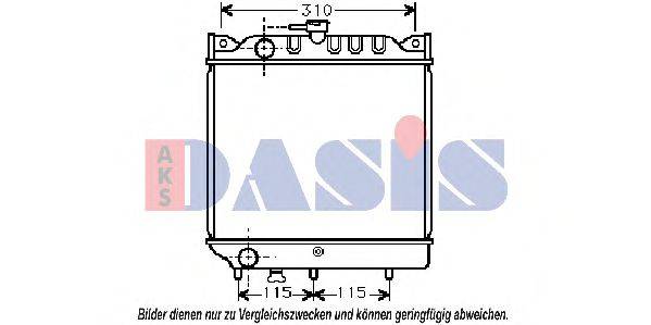 AKS DASIS 320010N Радіатор, охолодження двигуна