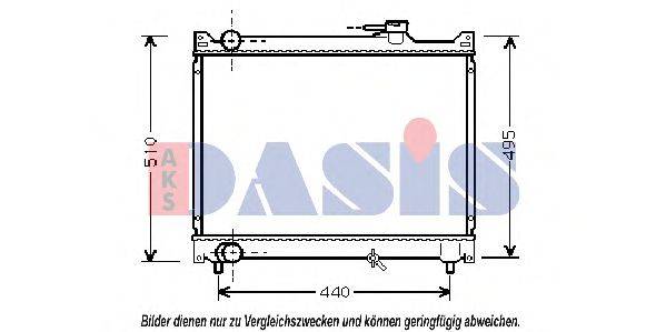 AKS DASIS 320440N Радіатор, охолодження двигуна