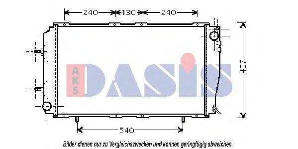 AKS DASIS 350025N Радіатор, охолодження двигуна