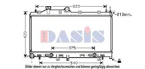 AKS DASIS 350041N Радіатор, охолодження двигуна