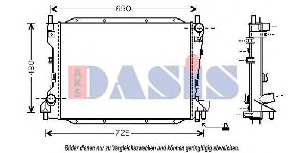 AKS DASIS 370020N Радіатор, охолодження двигуна