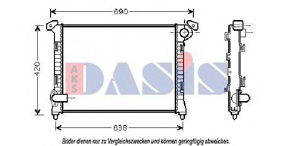 AKS DASIS 370039N Радіатор, охолодження двигуна