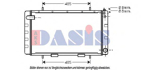 AKS DASIS 370510N Радіатор, охолодження двигуна