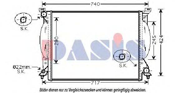 AKS DASIS 480042N Радіатор, охолодження двигуна