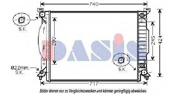 AKS DASIS 480043N Радіатор, охолодження двигуна