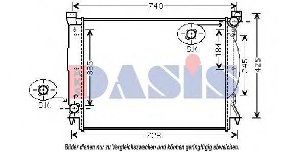 AKS DASIS 480066N Радіатор, охолодження двигуна