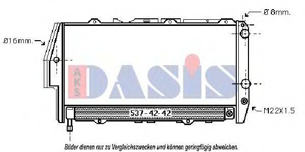 AKS DASIS 480100N Радіатор, охолодження двигуна