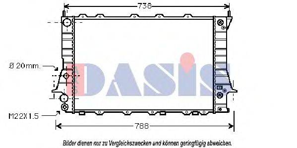 AKS DASIS 481180N Радіатор, охолодження двигуна