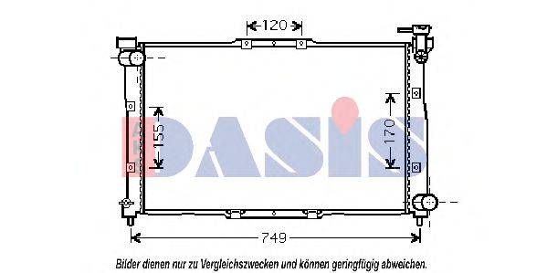 AKS DASIS 510015N Радіатор, охолодження двигуна