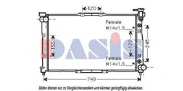 AKS DASIS 510016N Радіатор, охолодження двигуна