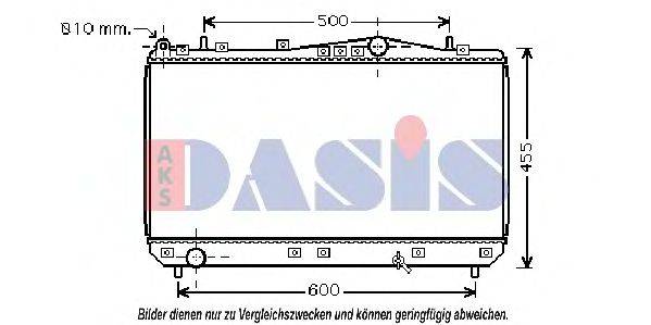 AKS DASIS 510019N Радіатор, охолодження двигуна