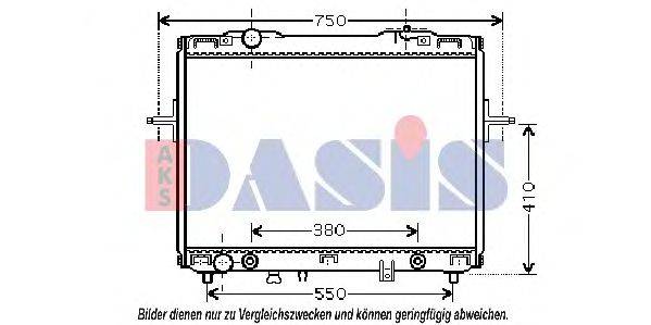 AKS DASIS 510059N Радіатор, охолодження двигуна