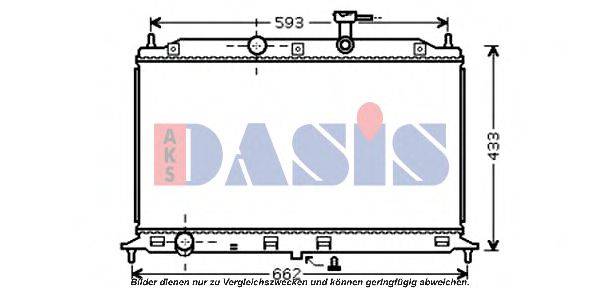 AKS DASIS 510074N Радіатор, охолодження двигуна