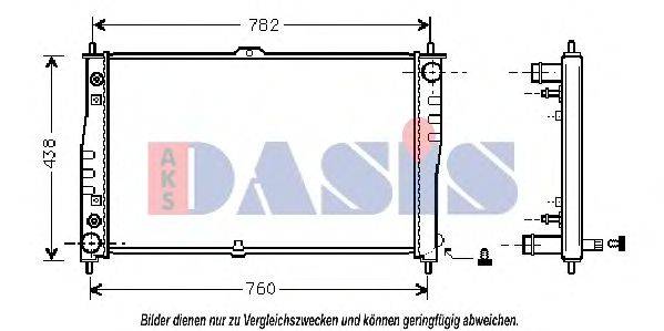 AKS DASIS 510100N Радіатор, охолодження двигуна