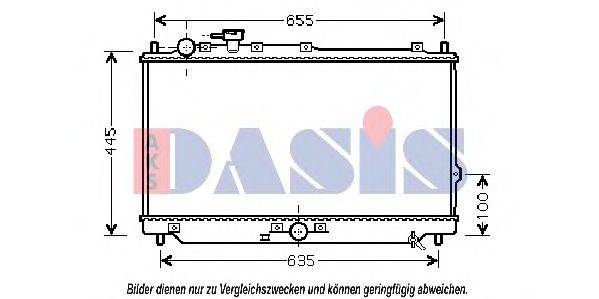 AKS DASIS 510103N Радіатор, охолодження двигуна