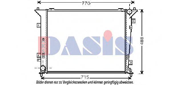 AKS DASIS 510108N Радіатор, охолодження двигуна