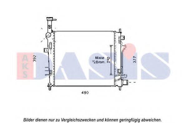 AKS DASIS 510164N Радіатор, охолодження двигуна