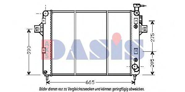 AKS DASIS 520036N Радіатор, охолодження двигуна