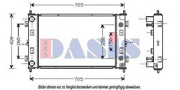 AKS DASIS 520500N Радіатор, охолодження двигуна