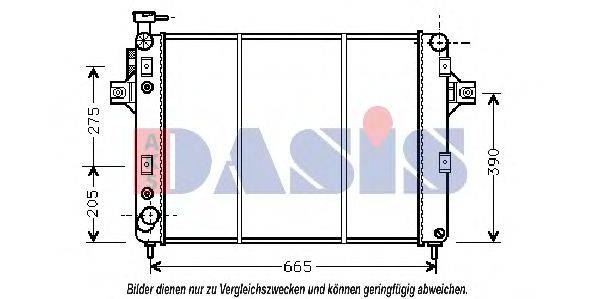 AKS DASIS 520670N Радіатор, охолодження двигуна