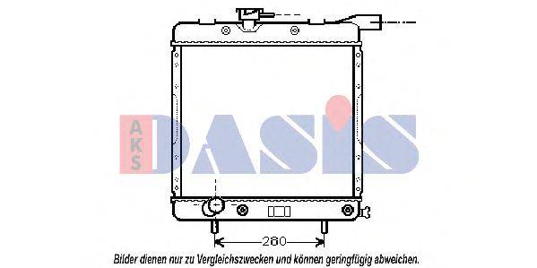 AKS DASIS 520730N Радіатор, охолодження двигуна