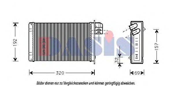 AKS DASIS 529030N Теплообмінник, опалення салону