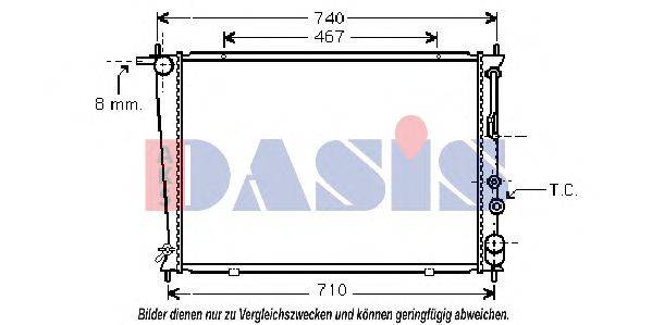 AKS DASIS 560008N Радіатор, охолодження двигуна