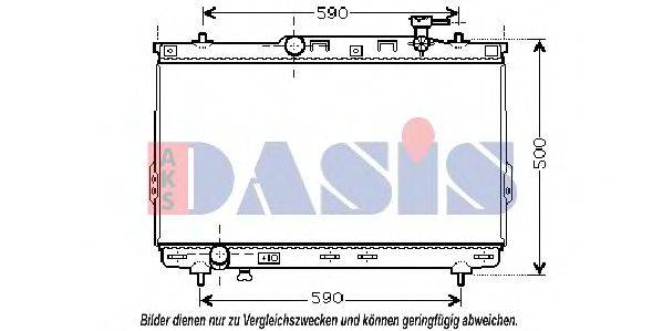 AKS DASIS 560019N Радіатор, охолодження двигуна