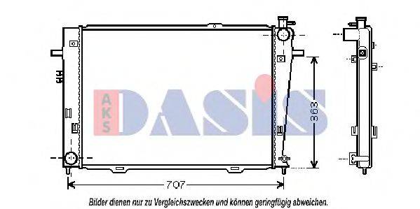 AKS DASIS 560026N Радіатор, охолодження двигуна