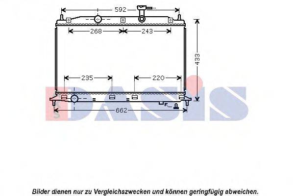 AKS DASIS 560028N Радіатор, охолодження двигуна